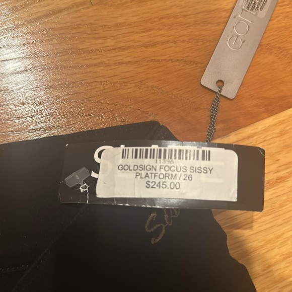 RARE Goldsign 26 Black Sissy Flare Jeans NWT made in USA - Picture 3 of 5
